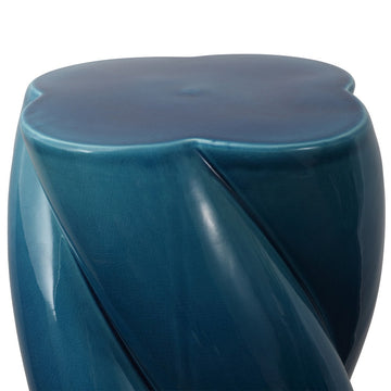 Yves Modern Minimalist Rope Twist Ceramic Indoor/Outdoor Garden Stool